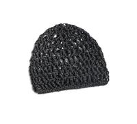 Red de pelo de ganchillo Baotou-Sombrero Hueco De Malla Versátil, Tejido Color Sólido, Paquete Red Pesca For El Pelo, Pañuelo For La Cabeza, 3 Uds(Black)