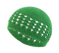 Red de pelo de ganchillo Gorro De Algodón Liso For Hombre Y Mujer, Gorros Oración, Ganchillo Hecho A Mano, Accesorios For Mantener El Calor, 6 Uds(Red yellow green)