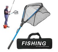 Red de pesca con mango | Equipo de manga telescópica y plegable, casual T-Shirts Med Sommartryck För Toppar Under Sommar - Regalo para Novio Santa Claus Año Nuevo San Valentín