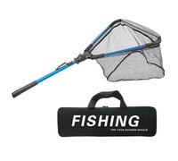 Red de pesca con mango | Equipo de pesca plegable | Equipo para suministros de pesca - Para novio esposo padre Acción de Gracias Navidad Día de San Valentín chino Barcos Kayaks Canoas Ríos Ríos