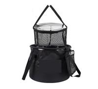 Red de Pesca Cubo de Pesca Plegable for Exteriores, Cesta de Drenaje portátil, Cubo telescópico for Acampar y Senderismo, 30L