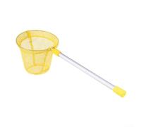 Red de pesca de aleación de aluminio y nailon para niños, diseño retráctil para actividades prácticas al aire libre (amarillo)