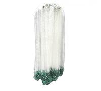 Red de Pesca de Mano Fishing Gill Net Nylon Monofilament White Green Multiple Sizes(1finger 8mx0.8m)