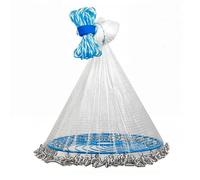 Red de Pesca Hecha a Mano con monofilamento de Malla de 3/8 1/2 Pulgadas for Principiantes, 4 5 6 8 9 10 12 pies de Radio, Trampa for Cebo, Red for lanzar Peces(1/2in Mesh,Height 3.3m/10.8ft)