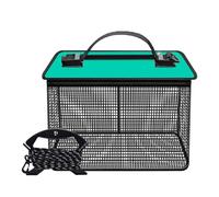 Red de pesca plegable para peces vivos, malla portátil, jaula de almacenamiento, protectores de peces, protección duradera, cubo vivo