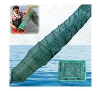 Red de Pesca Plegable portátil de Polietileno de 2,3 a 16,9 m de Largo, Trampa for camarones y cangrejos Hecha a Mano for Amantes de la Pesca.(Length4.3m/14.1')