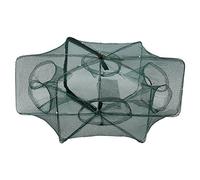 Red de Pesca Plegable Portátil, Red de Fundición para Captura de Peces, Cangrejos, Langostinos y Minnow, Trampa en Jaula con 6 Agujeros, Ideal para Pesca en Río o Mar, Fácil de Usar y Almacenar