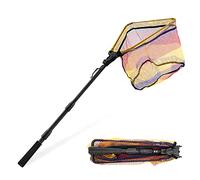 Red de Pesca Plegable Telescópica 110cm, Red de Nailon Duradera, Redes Recubiertas de Goma, Sacaderas de Pesca Accesorios de Ppesca para Adultos, En Color