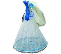 Red de Pesca portátil de Lanzamiento Manual con Plomo de Cadena de Hierro, Apta para ríos, Lagos y estanques.