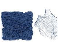 Red de pescado Decoración Fiesta Decoración Red de Algodón Azul 48 x 144 pulgadas Red de Pescado para Temática Náutica, Fiesta Pirata, Fiesta Hawaiana, Bajo el Agua, Playa, Océano y Fiesta de