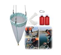Red de plancton de grado de investigación experimental para análisis de agua, red de recolección organismos acuáticos agua dulce marina con 2 botellas graduadas(25#)