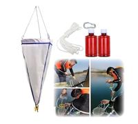 Red de plancton de grado de investigación experimental para análisis de agua, red de recolección organismos acuáticos agua dulce marina con 2 botellas graduadas(13#)