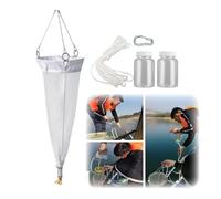 Red de plancton de grado de investigación para acuarios, para fitoplancton y zooplancton. Redes de arrastre de plancton experimentales con cuerda y dos botellas(13#)