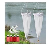 Red de plancton de nailon de grado experimental (2 paquetes), 112/64 μm, con botella graduada y cuerda de muestreo para recolectar protozoos de fitoplancton(13#)