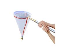 Red de plancton resistente, 21 cm de diámetro, red de muestreo de nailon experimental, redes de recogida de plancton grueso con cuerda telescópica, para estanque y río