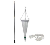 Red de plancton resistente, 21 cm de diámetro, red de muestreo de nailon experimental, redes de recogida de plancton grueso con cuerda telescópica, para estanque y río