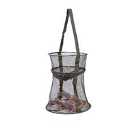 Red de Plegable - Cubo de Malla de Fondo Plano con asa, diseño portátil Ligero con sujeción Segura | Red de Captura Viva fiable para camarones, cangrejos, mar, Lago, río, en Agua Dulce y