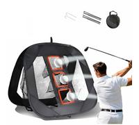 Red de Práctica de Golf para Chips, Red de Golf de Doble Cara con Postes de Soporte, Estacas de Tierra, Bolsa de Almacenamiento, Objetivo Plegable para Entrenamiento Interior y Exterior en el Patio