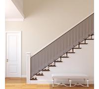 Red de Protección 75 x 200 cm Impermeable, Material de Malla Resistente, Protección Anticaída, Fuerte y Ajustable, Malla de Seguridad para Escaleras para Niños Mascotas, Marrón