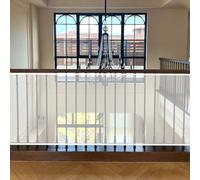 Red de Protección 80 x 160 cm Impermeable, Material de Malla Resistente, Protección Anticaída, Fuerte y Ajustable, Red Anticaída para Balcón y Valla para Niños Mascotas, Blanco