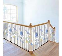 Red de Protección 90 x 320 cm Impermeable, Material de Malla Resistente, Protección Anticaída, Fuerte y Ajustable, Red Anticaída para Balcón y Valla para Niños Mascotas, A