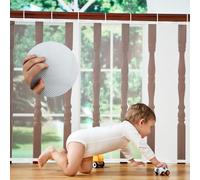 Red de protección elevada y duradera para niños, barandilla, red de seguridad, REBECASKYENS (2 m x 78 cm, blanco, malla)