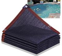 Red de protección para Piscinas enterradas y elevadas, Red Rectangular Que Protege de Las Hojas, Red de Sombra para jardín con Ojales(Black,3x9m/10x29.52ft)