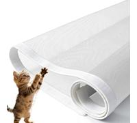 Red de protección para ventana de gato, red de seguridad para mascotas, sin taladro, antiarañazos, malla para ventanas, balcones, terrazas, barrera contra insectos (E,100 x 180 cm)