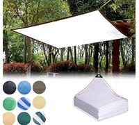 Red de protección UV de 2 x 7 m, color blanco, 95% de bloqueo solar, lona duradera para balcón, jardín y valla de construcción, diseño de ojales resistentes al viento para uso en exteriores