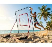 Red de rebote de voleibol ajustable de 178 x 101 cm, gran red de entrenamiento para golpear, pinchar y ajustar, equipo de práctica resistente, multiángulo, fácil instalación y plegable