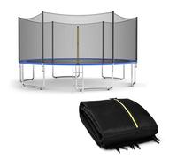 Red de Repuesto para Trampolín, Ø120/140/150/183/244/306/366/396/427/488cm Red de Protección de Trampolines, Se Adapta a Trampolines de Marco Redondo, Sólo Neto ( Color : Black , Size : 150cm-6Poles-5