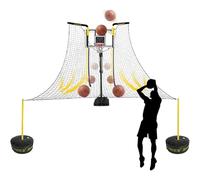 Red de retorno de baloncesto ajustable con rotación de 90° para una mejor defensa aérea, perfecta para el hogar, patio y práctica de aro residencial