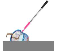 Red de retráctil, herramienta para atrapar la playa, 9,84 pulgadas, malla resistente, mango antideslizante, de juego para actividades al aire libre, camping, exploración de verano