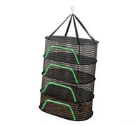 Red de secado plegable para verduras, pescado y productos deshidratados con diseño de varios niveles, cierre de cremallera y gancho resistente al viento para un secado limpio y seguro (C)