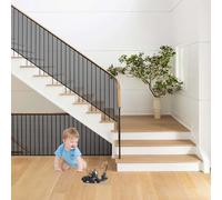 Red de Seguridad 105 x 120 cm Material de Malla Resistente, Redes de Protección de Las Escaleras Balcón con Bridas de Plástico y Cordones para Niños/Mascotas/Juguete, Negro