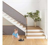 Red de Seguridad 120 x 160 cm Material de Malla Resistente, Redes de Protección de Las Escaleras Balcón con Bridas de Plástico y Cordones para Niños/Mascotas/Juguete, Marrón