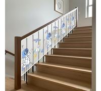 Red de Seguridad 75 x 200 cm Impermeable, Material de Malla Resistente, Protección Anticaída, Fuerte y Ajustable, Malla de Seguridad para Escaleras para Niños Mascotas, A