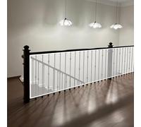 Red de Seguridad 75 x 200 cm Impermeable, Material de Malla Resistente, Protección Anticaída, Fuerte y Ajustable, Malla de Seguridad para Escaleras para Niños Mascotas, Blanco