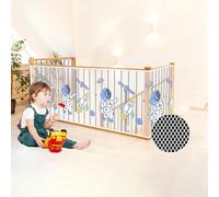 Red de Seguridad 75 x 200 cm Impermeable, Material de Malla Resistente, Protección Anticaída, Fuerte y Ajustable, Malla de Seguridad para Escaleras para Niños Mascotas, A
