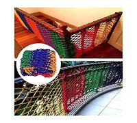 Red de seguridad al aire libre para escaleras, zona de juegos para niños, red de carga de nailon, impermeable, red protectora colorida, ideal para la seguridad y diversión de los niños