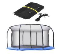 Red De Seguridad De Reemplazo para Trampolín Cama Elástica Redondos Ø 306 366 427cm, Red De Repuesto para Trampolín Redondos, para Exterior con Puerta con Cremallera para 6/8 Postes Rectos