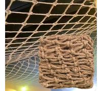 Red De Seguridad De Yute, Red Protectora Tejida A Mano, Apertura Uniforme De 8 Mm, Red De Escalada para Niños, Red De Seguridad Decorativa para Exteriores (20 Mm 1x1m)
