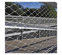 Red de seguridad flexible de acero inoxidable de 1 x 1 m, diámetro de alambre de 1,5 mm, agujero de malla de 10 cm, protección duradera contra caídas para balcones, escaleras y cubiertas