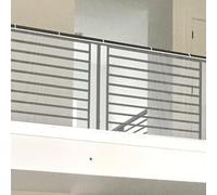 Red de Seguridad para Escalera 99 x 340 cm con Cuerda de Nylon y Correa Red de Seguridad Protección contra Caídas para Escaleras, Blanco