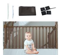 Red de seguridad para niños, 300 x 90 cm, protección contra caídas, para protección de niños y mascotas, color café