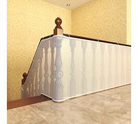Red de Seguridad para niños, balcón, Patios y barandilla de escaleras, Red Segura de 3 Metros para niños/Mascotas/Juguete, Material de Tela de Malla Resistente con Cuerdas y Amarre para Cables para