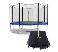 Red de Seguridad para Trampolín, Red de Carcasa de Repuesto, Ø120/140/150/183/244/306/366/396/427/488CM, con Cremalleras de Doble Cabeza Hebillas de Protección, (Solo Redes)(14FT(427cm) 8Poles)