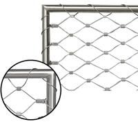 Red de Seguridad Resistente al Impacto de Acero Inoxidable con Orificio de Malla de 8cm, Red Flexible for Jaula de Aves de Corral for jardín, Granja, Escalera, balcón(Silver-2.5mm)