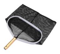 Red de skimmer de piscina resistente, rastrillo de hojas de malla con marco de aluminio para limpieza de piscinas, bolsa profunda para piscinas sobre el suelo y en el suelo