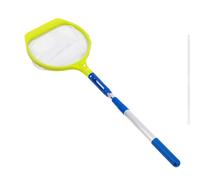 Red de skimmer para piscina, redes de hojas de de 55.31 pulgadas | Suministros de limpieza de cestas de red ABS, equipo de limpieza de desechos de metal para fuente de peceras